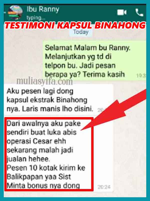 Jual Kapsul Binahong Inayah di Gorontalo Utara 
