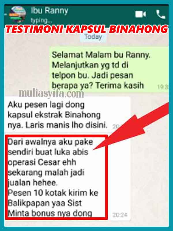 Jual Kapsul Binahong Inayah di Seba 