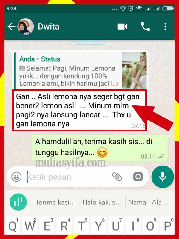 Jual Lemona Sari Lemon di Medan 